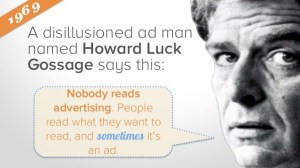 nobody reads advertising