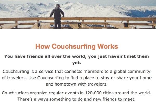 couchsurfing how