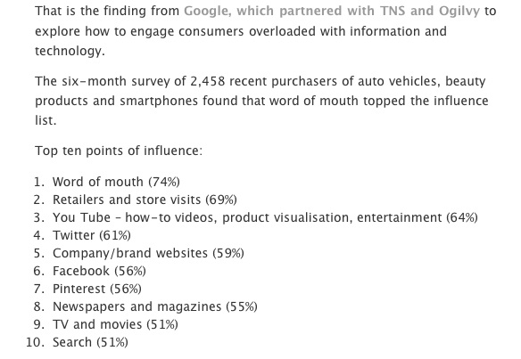 Top ten points of influence 2014