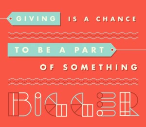 giving is a chance