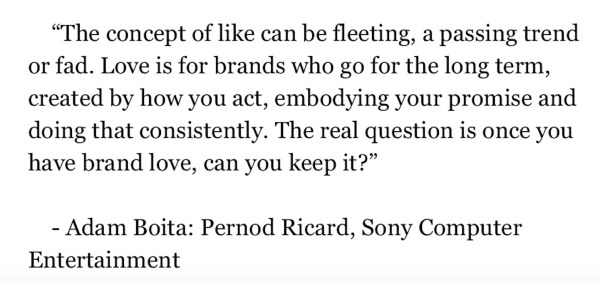 Brand love Adam Boita