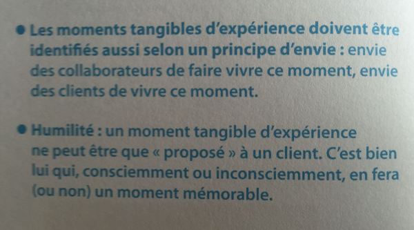 moments tangibles d'expérience