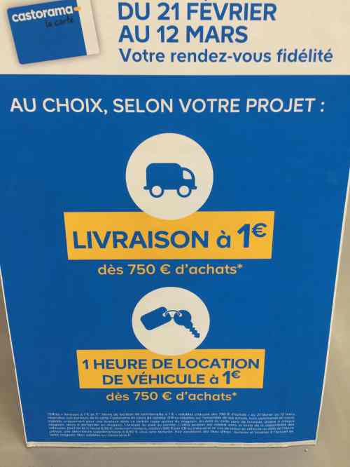 fidélité à un euro castorama