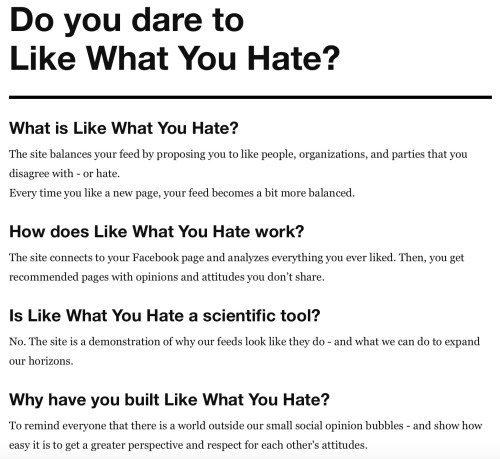 Like what you hate - why